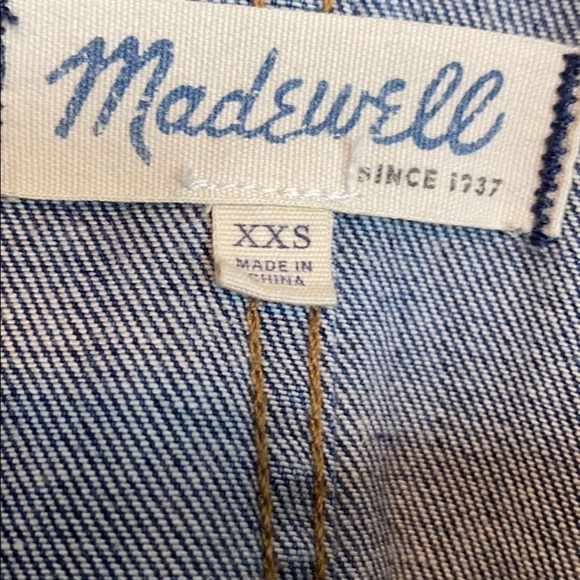 Madewell Adrian Distressed Jean Skinny Fit Overalls Size XXS - Picture 13 of 14